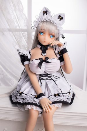 Mini poupée sexuelle en TPE Anime Blanche