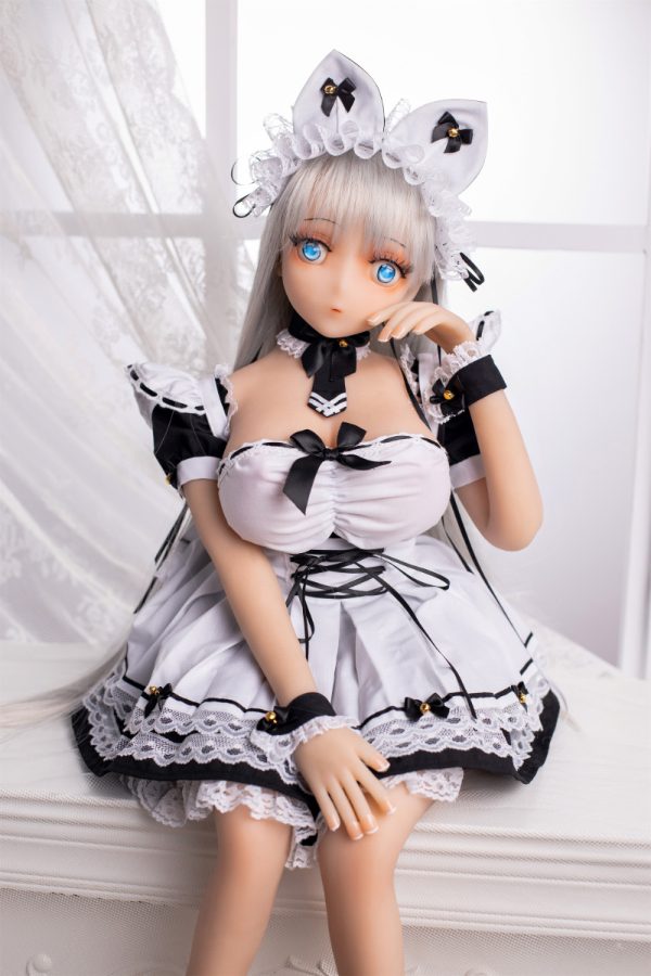 Mini poupée sexuelle en TPE Anime Blanche